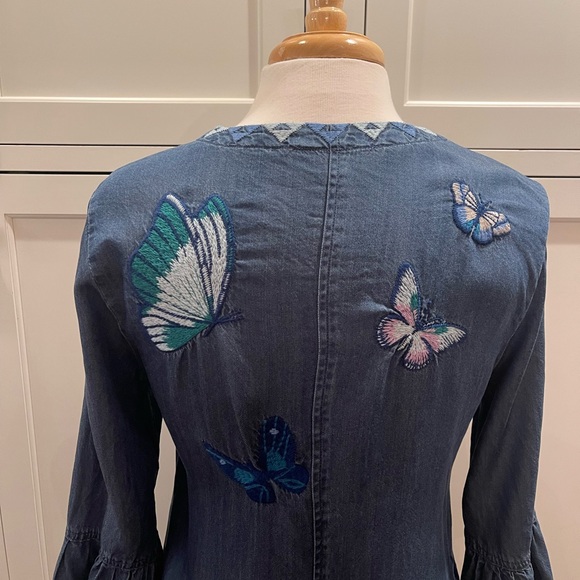 Johnny Was Ruffle Sleeve Dress Size Small - Picture 5 of 9